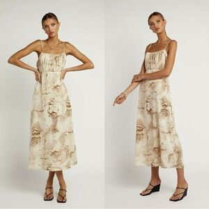 DISSH Marble print slip midi dress